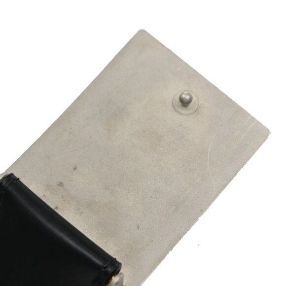 LOUIS VUITTON Logo Ceinture Jeans Belt Leather Black Silver Spain M6812 64KB381 - Picture 14 of 14